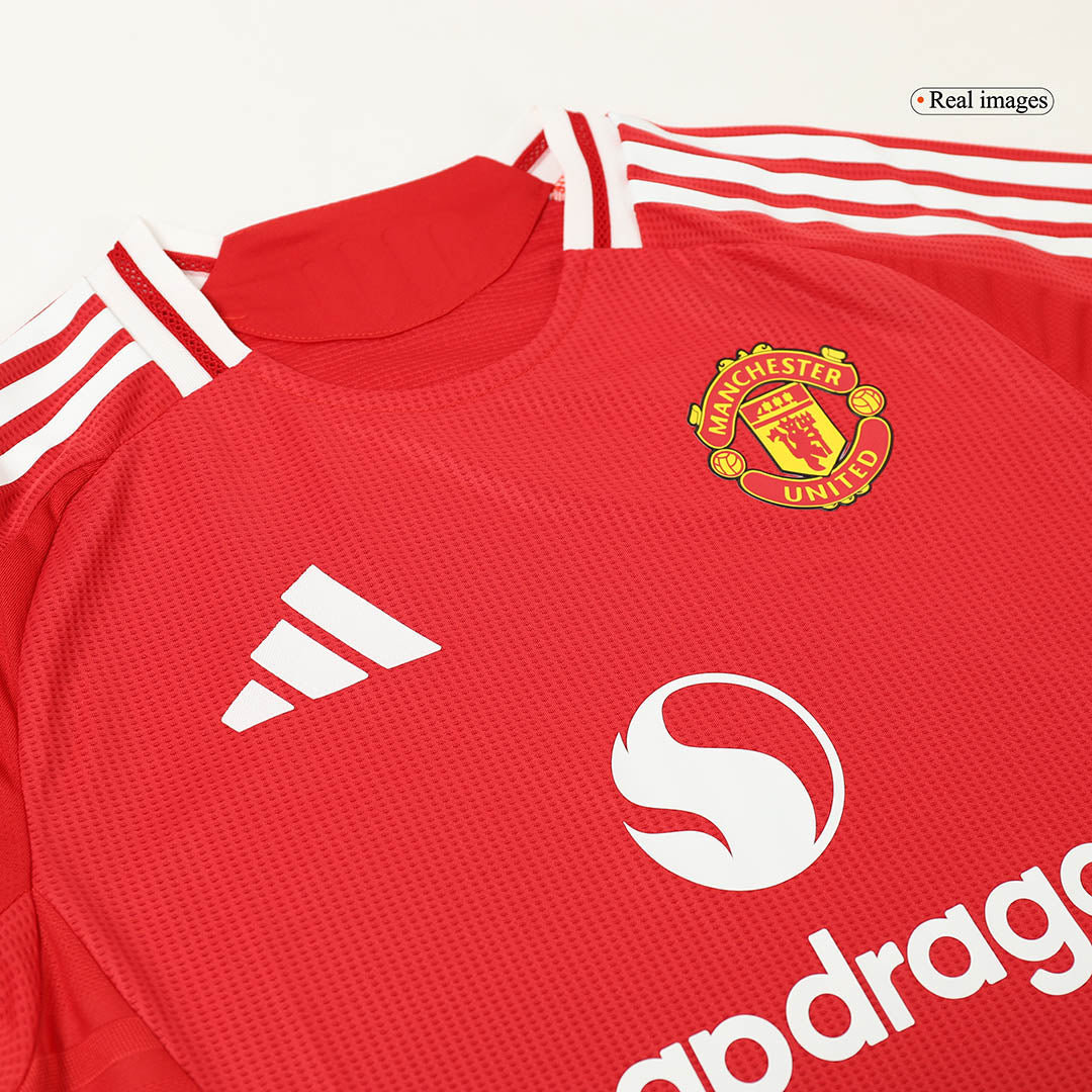 Player Version GARNACHO #17 Manchester United Home  Soccer Jersey 2024/25 Top Soccer Jerseys Store