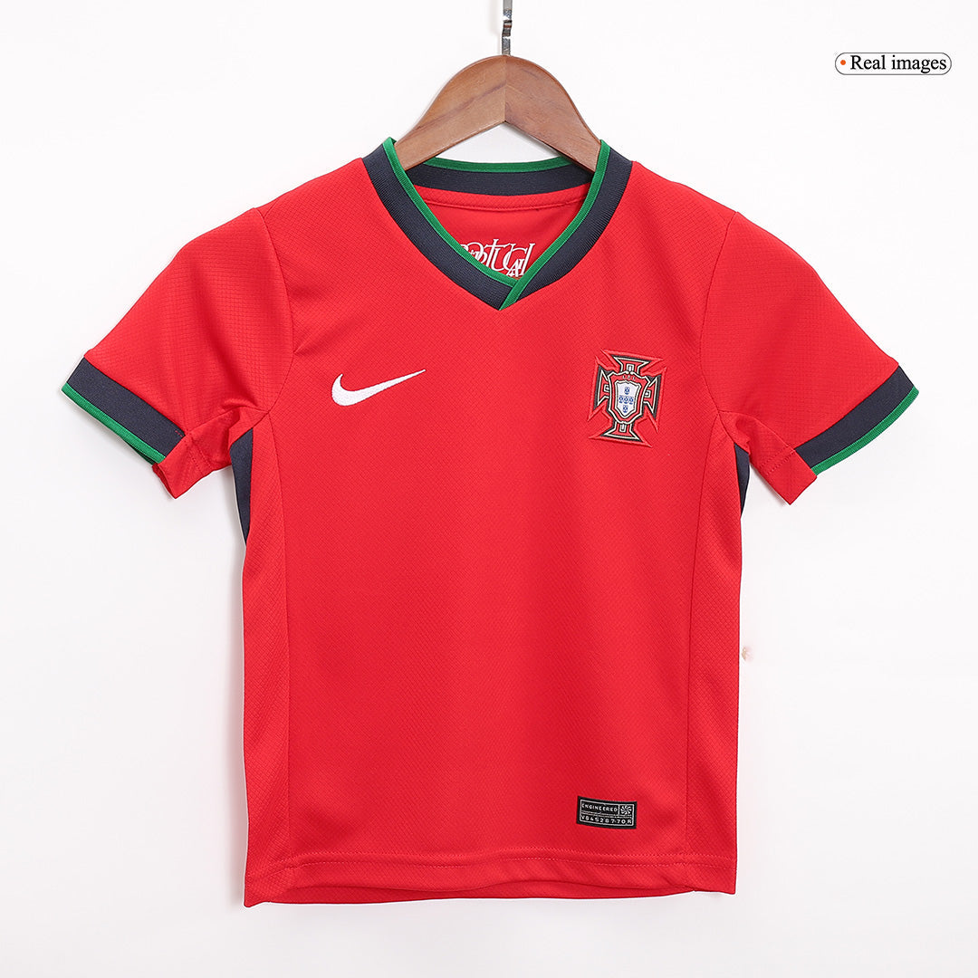 Kid's Portugal Home Jerseys Full Kit Euro 2024