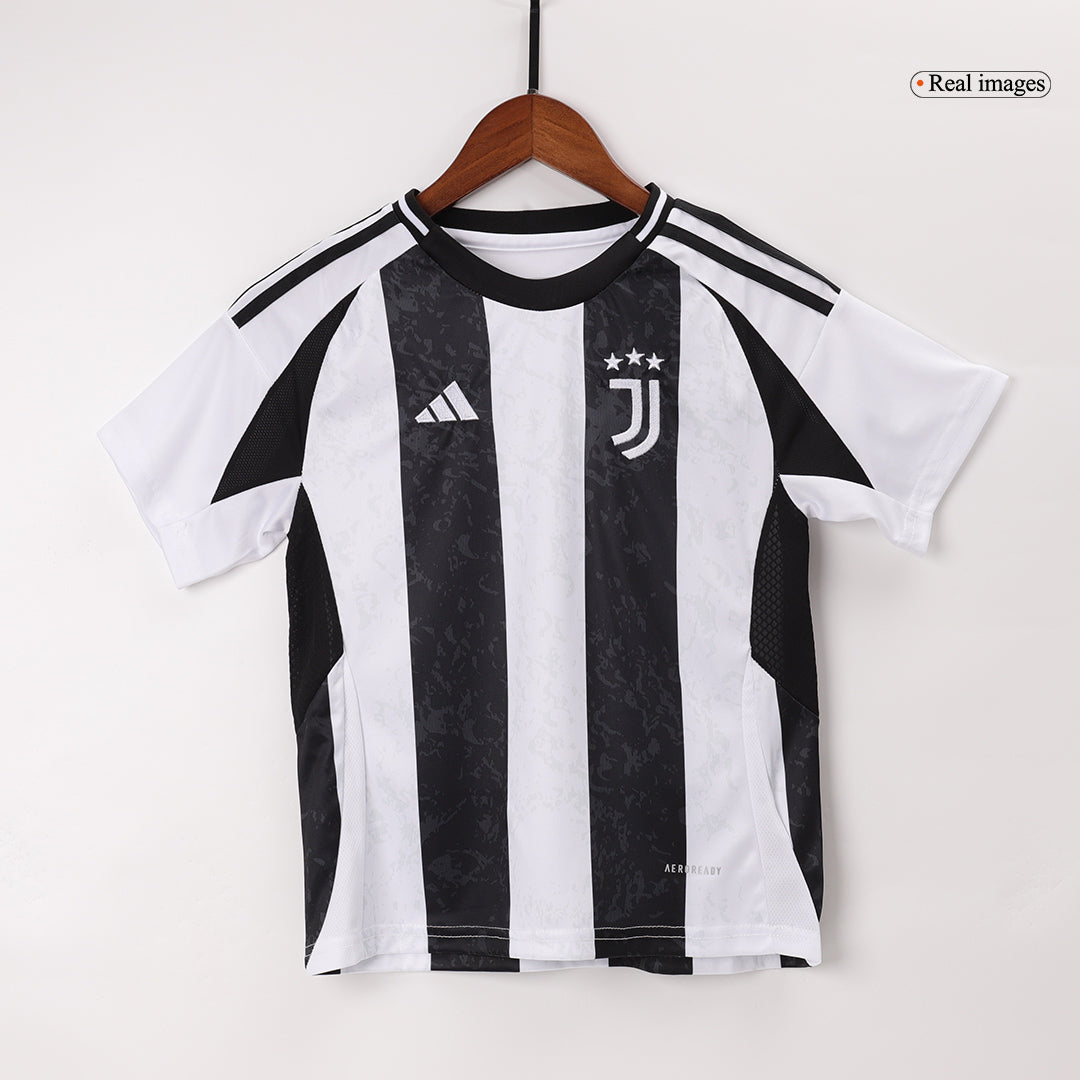 Kid's Juventus Home  Soccer Jersey Kit(Jersey+Shorts+Socks) 2024/25 Top Soccer Jerseys Store