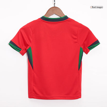 Kid's Portugal Home Jerseys Kit(Jersey+Shorts) Euro 2024