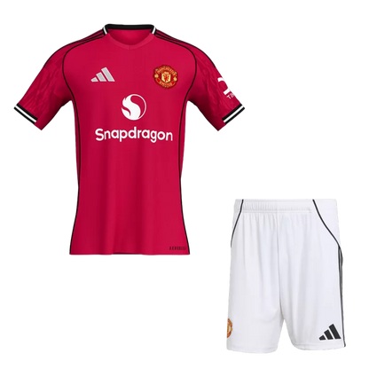 Manchester United Home Soccer Jersey Kit(Jersey+Shorts) 2025/26