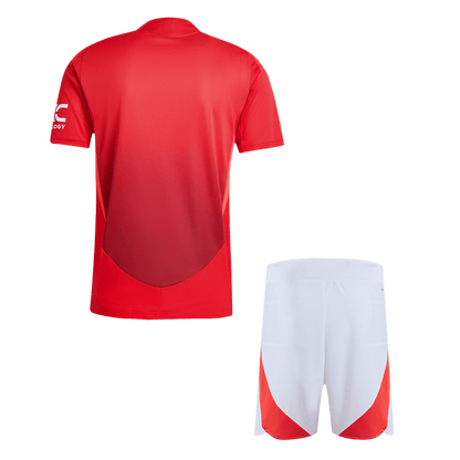 Player Version Manchester United Home  Soccer Jersey Kit(Jersey+Shorts) 2024/25 Top Soccer Jerseys Store