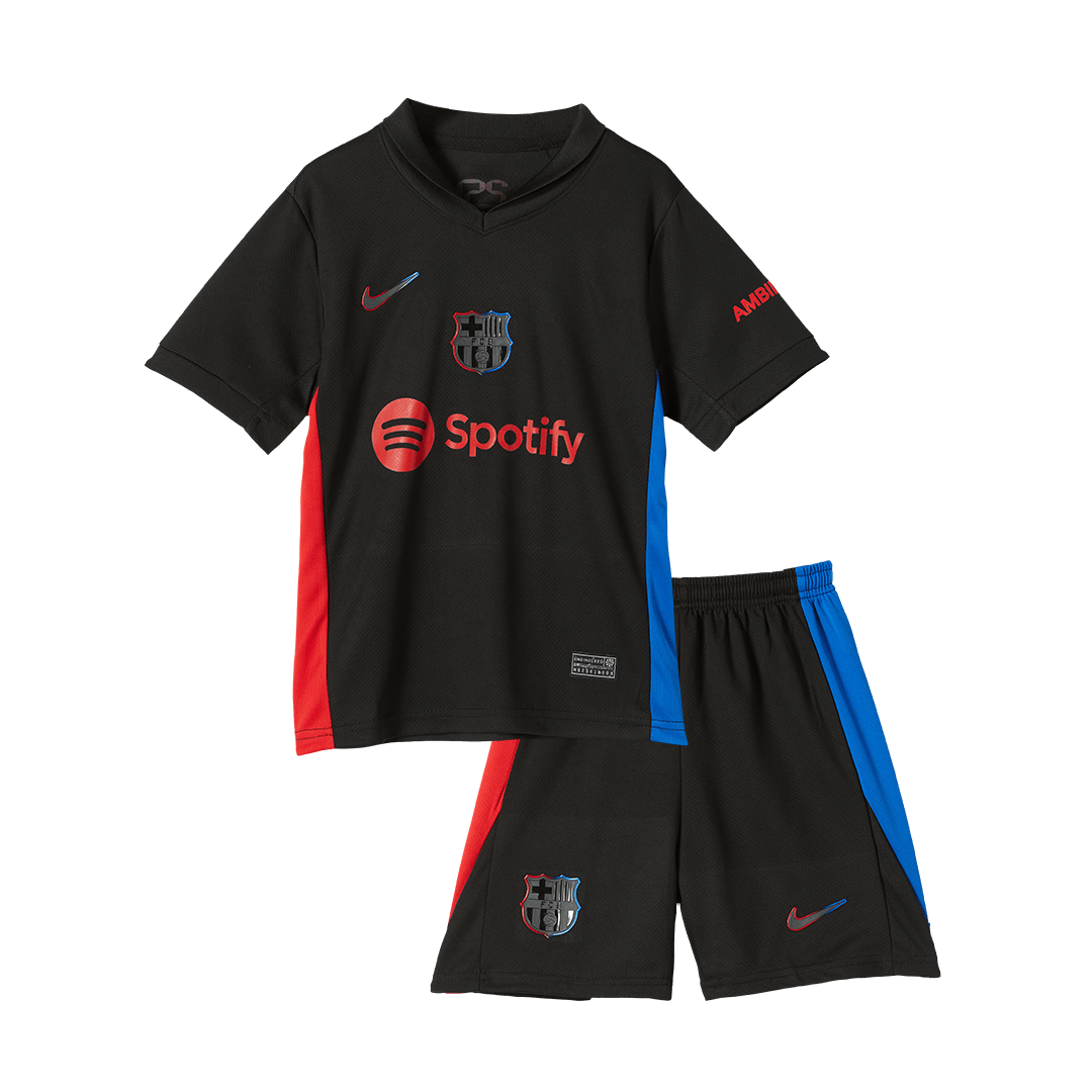 Kid's Barcelona Away  Soccer Jersey Kit(Jersey+Shorts) 2024/25 Top Soccer Jerseys Store