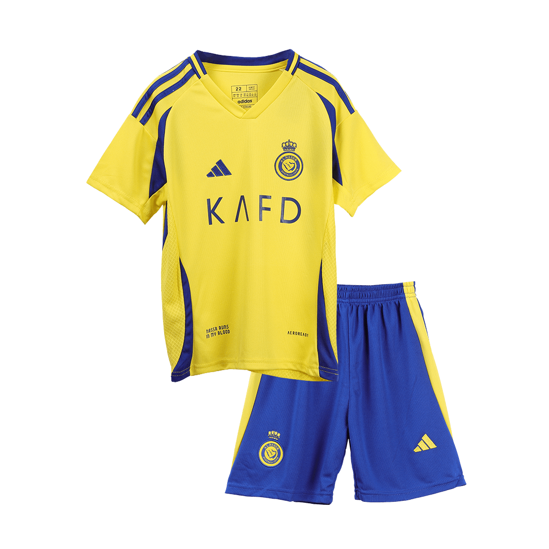 Kid's RONALDO #7 Al Nassr Home  Soccer Jersey Kit(Jersey+Shorts+Socks) 2024/25 Top Soccer Jerseys Store
