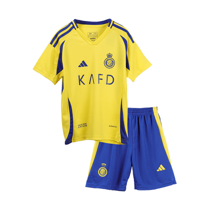 Kid's RONALDO #7 Al Nassr Home  Soccer Jersey Kit(Jersey+Shorts+Socks) 2024/25 Top Soccer Jerseys Store