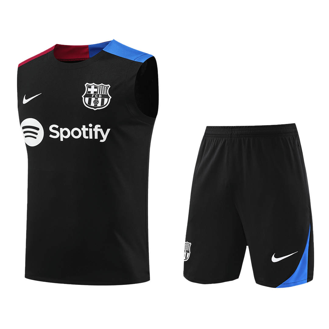 Barcelona Pre-Match  Soccer Jersey Vest Kit(Jersey+Shorts) 2024/25 Top Soccer Jerseys Store
