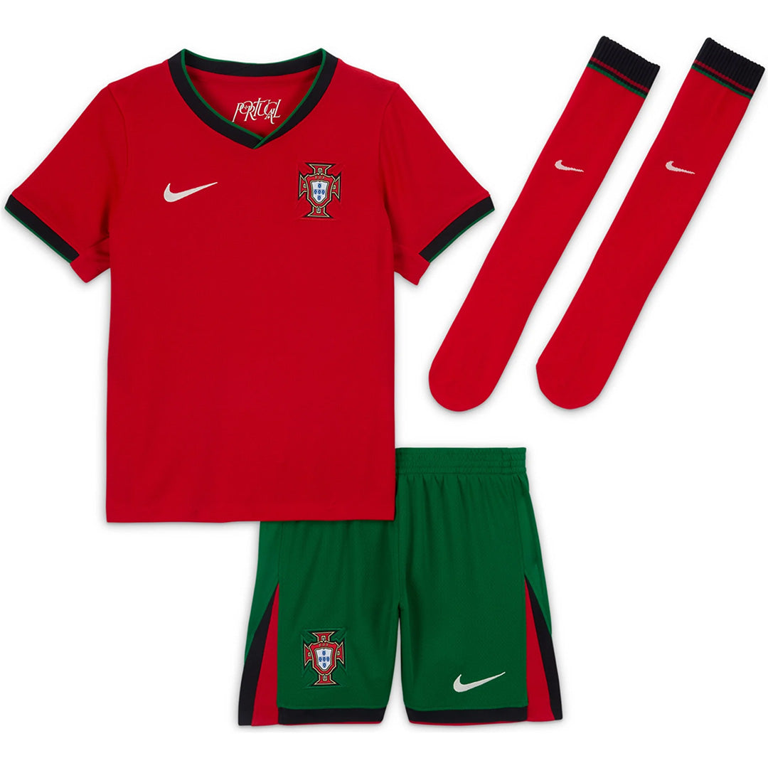 Kid's Portugal Home Jerseys Full Kit Euro 2024