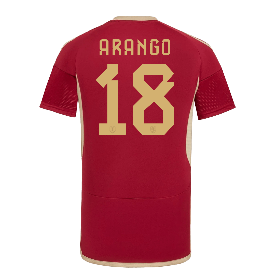 Men's Venezuela ARANGO #18 Home Soccer Jersey Copa América 2024 topsoccerjerseys.com