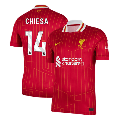 CHIESA #14 Liverpool Home  Soccer Jersey 2024/25 Top Soccer Jerseys Store