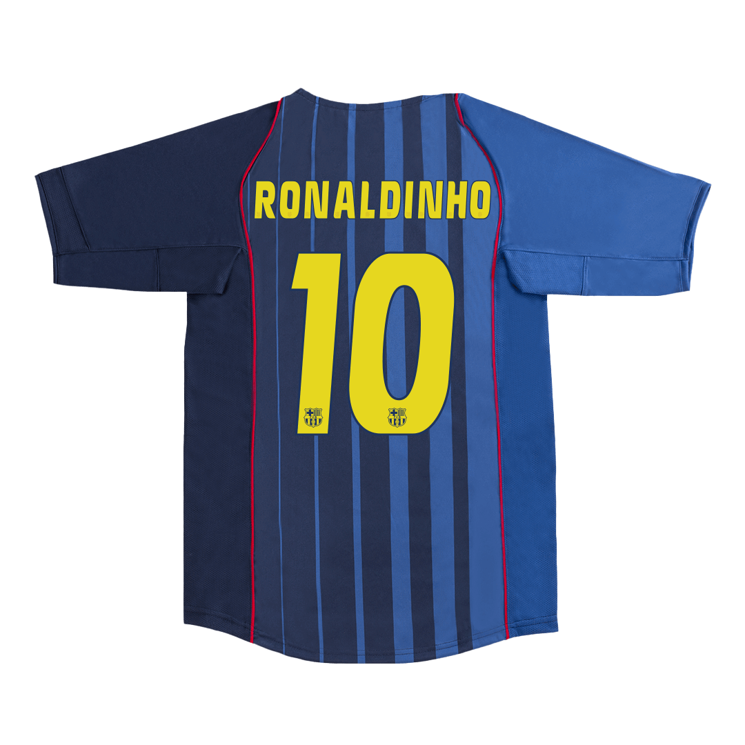 Retro RONALDINHO #10 2004/05 Barcelona Away  Soccer Jersey Top Soccer Jerseys Store