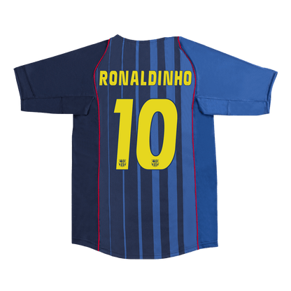 Retro RONALDINHO #10 2004/05 Barcelona Away  Soccer Jersey Top Soccer Jerseys Store