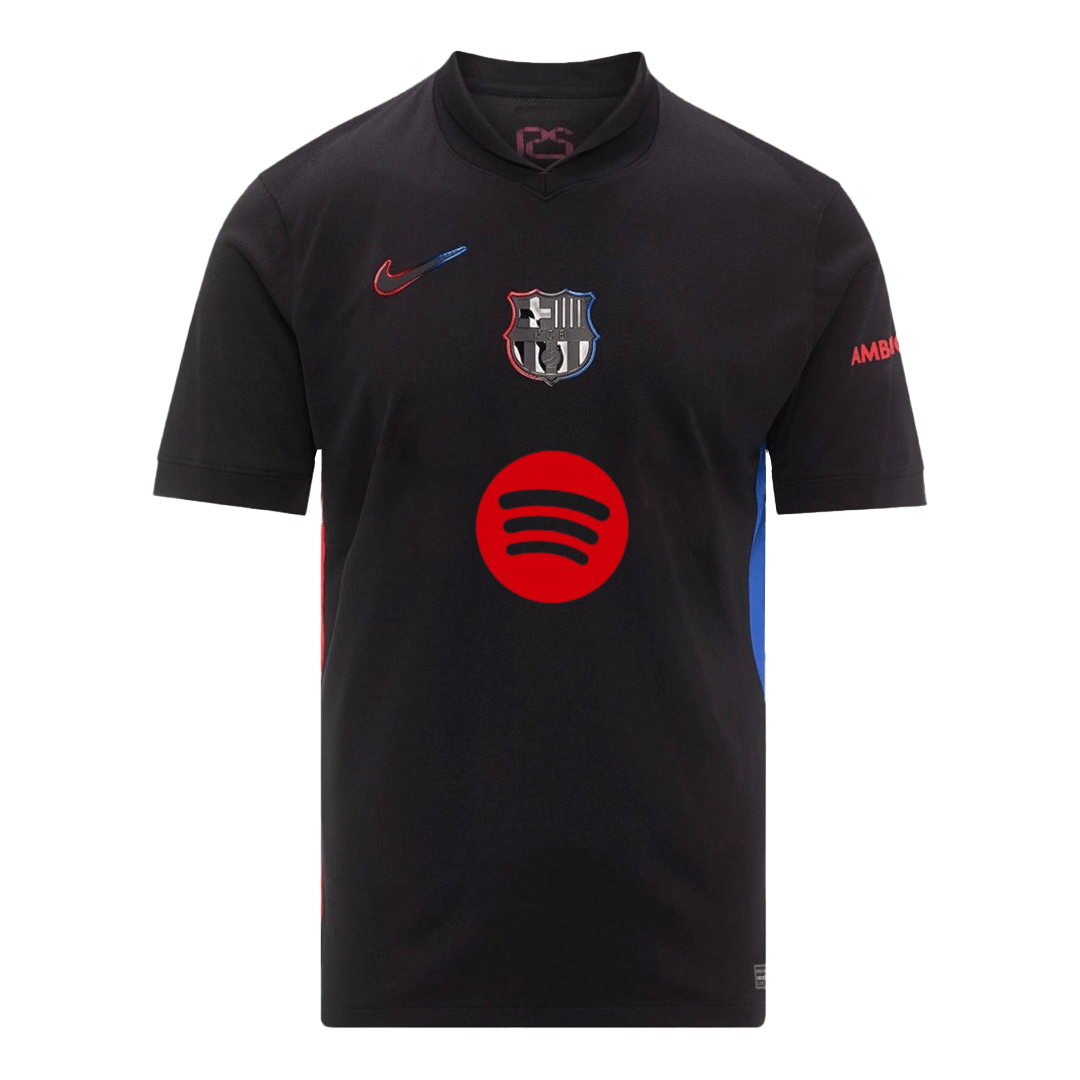 Barcelona Away  Soccer Jersey 2024/25 - Spotify Logo Without Text Top Soccer Jerseys Store