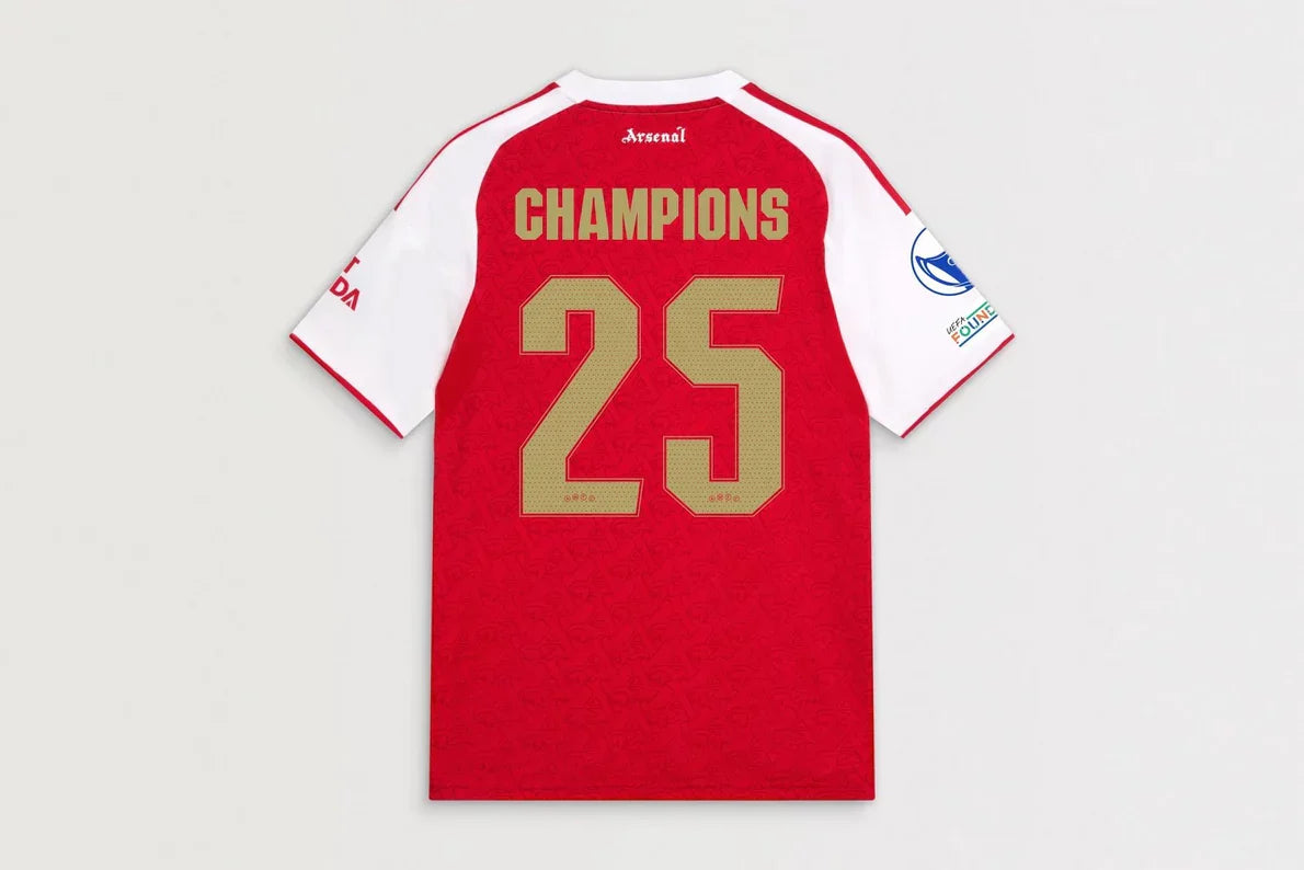 Arsenal Home Soccer Jersey 2025/26 - UWCL Champions